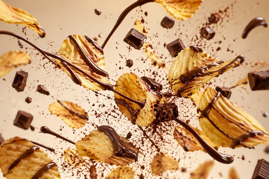 Chocolate, caramel and cinnamon flavours