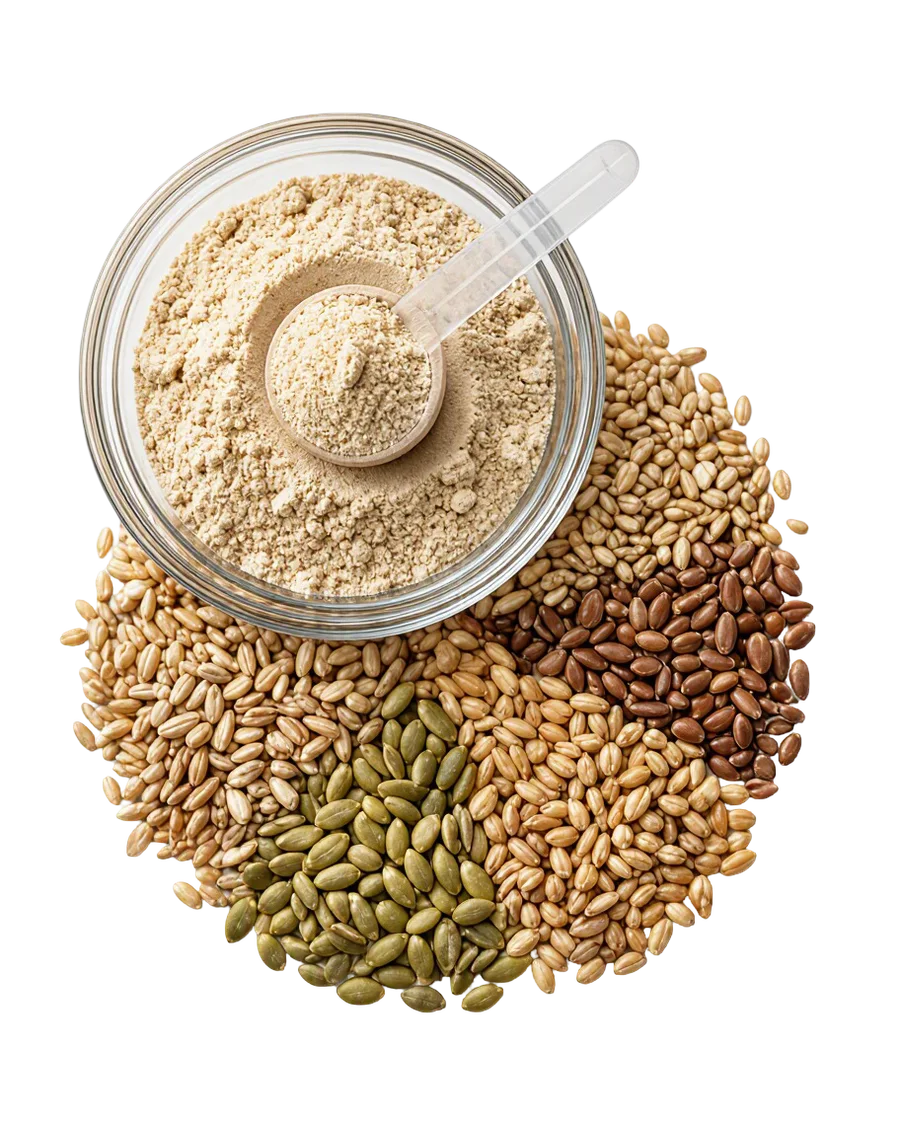 Protein powder and seeds