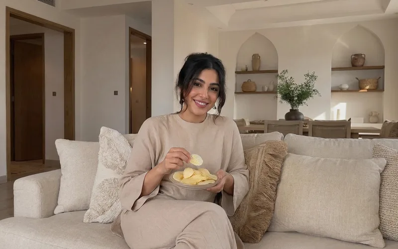 Customer enjoying Paprika chips
